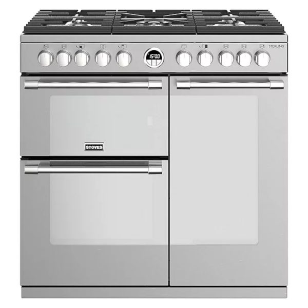 Stoves Sterling S900 Dual-Fuel 90cm Range Cooker - Stainless Steel